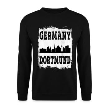 Dortmund Allemagne Ville Skyline Accueil Amour - Sweat-shirt Unisexe - noir - Devant - Alina (178cm) & Michal (187cm)