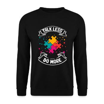 Autistic Tshirt Autimus Gift Asperger Children - Unisex Sweatshirt - black - Front - Alina (178cm) & Michal (187cm)