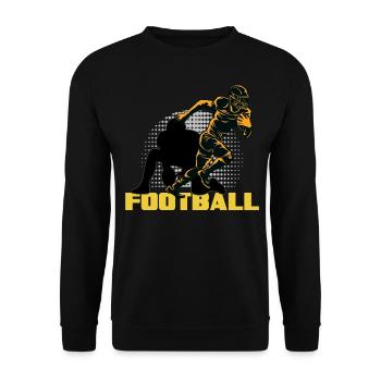 american football tackle quarterback footballer - Unisex Sweatshirt - black - Front - Alina (178cm) & Michal (187cm)