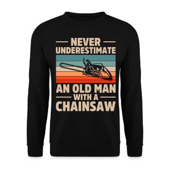 Idée cadeau de tronçonneuse Fabrication de bois Bûcherons - Sweat-shirt Unisexe - noir - Devant - Alina (178cm) & Michal (187cm)