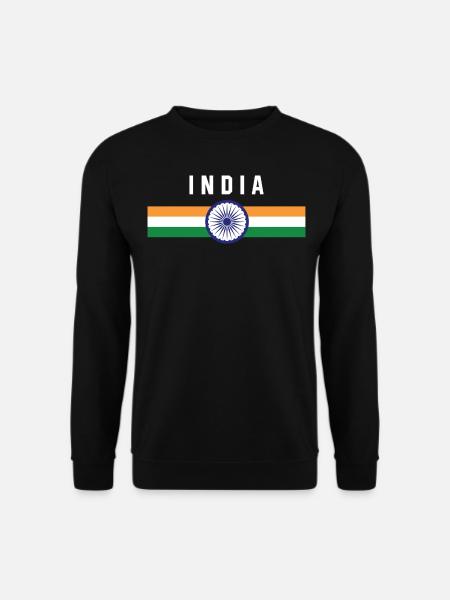Inde - drapeau et armoiries - Sweat-shirt Unisexe - noir