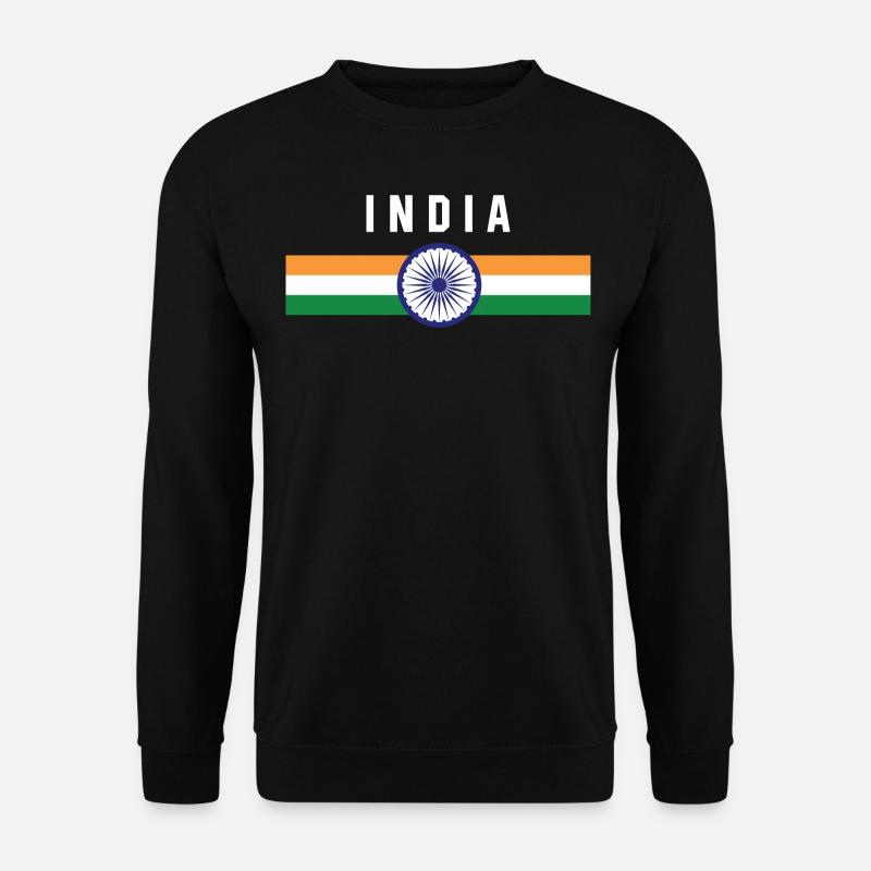 Inde - drapeau et armoiries - Sweat-shirt Unisexe - noir