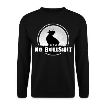 Cow-Bull Farm Cattle "no bullshit" Cattle breeding - Unisex Sweatshirt - black - Front - Alina (178cm) & Michal (187cm)