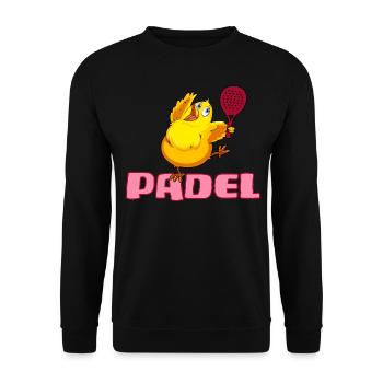 Padel Padel Tennis Magenta-Padel-Chick Paddle - Unisex Sweatshirt - black - Front - Alina (178cm) & Michal (187cm)