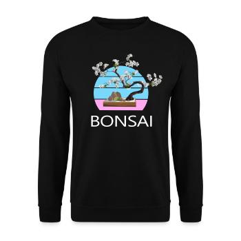 BONSAI Yamadori Bonsai Master Bonsai Tree - Unisex Sweatshirt - black - Front - Alina (178cm) & Michal (187cm)