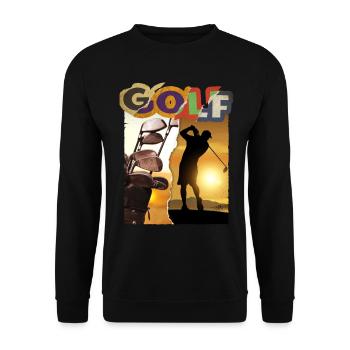 Golf Golf Golfer Sport Hobby Club Vintage - Unisex Sweatshirt - black - Front - Alina (178cm) & Michal (187cm)