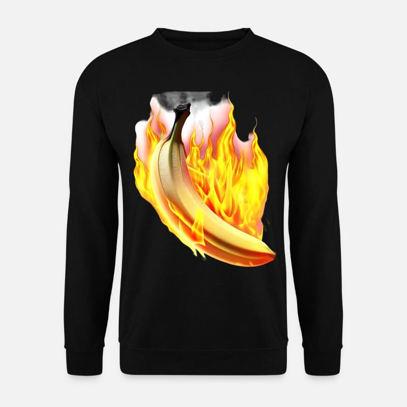 Brennende Banane - Unisex Pullover - Schwarz