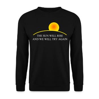 Sun Quote T-Shirt - Sweat-shirt Unisexe - noir - Devant - Alina (178cm) & Michal (187cm)