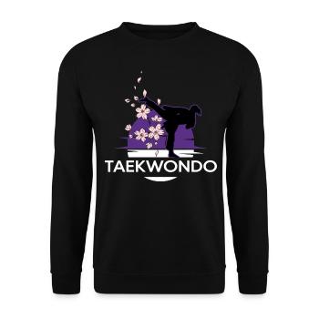 Taekwondo TKD Arts martiaux All-Combat Girl Dan Kiai - Sweat-shirt Unisexe - noir - Devant - Alina (178cm) & Michal (187cm)