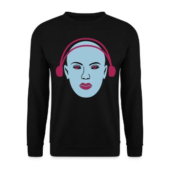 Alien listens to music - Unisex Sweatshirt - black - Front - Alina (178cm) & Michal (187cm)