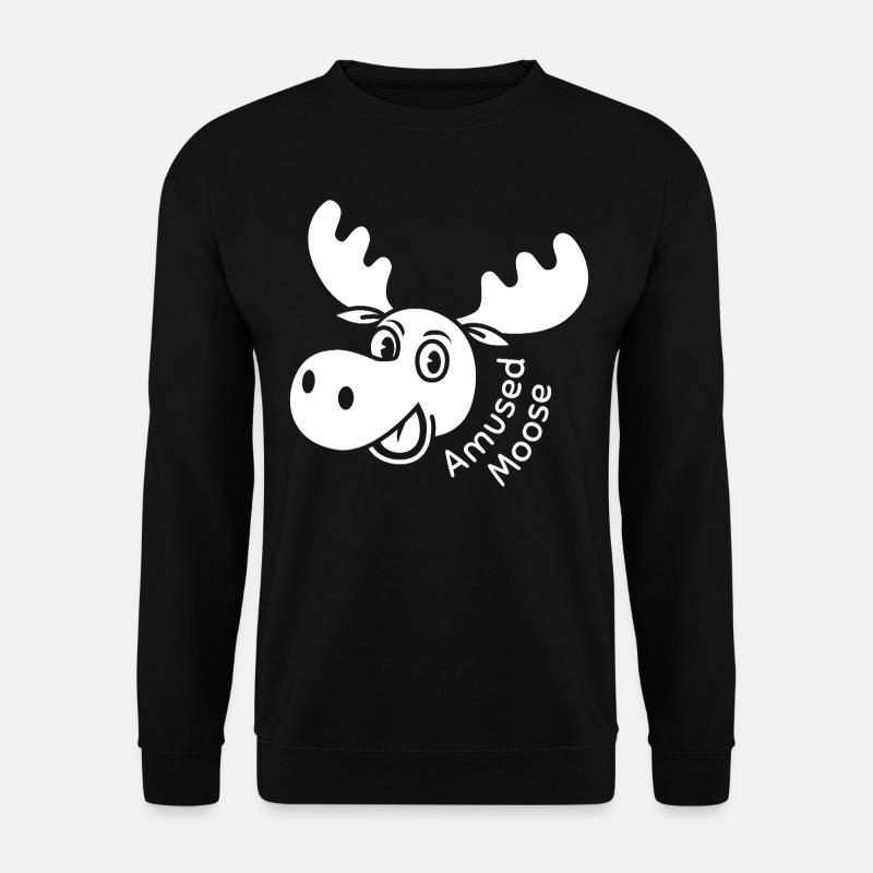 Amused Moose - Unisex Sweatshirt - black