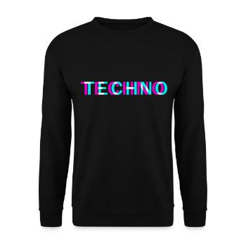Techno Rave Festival Electro Musik Raver - Unisex Pullover - Schwarz - Vorne - Alina (178cm) & Michal (187cm)