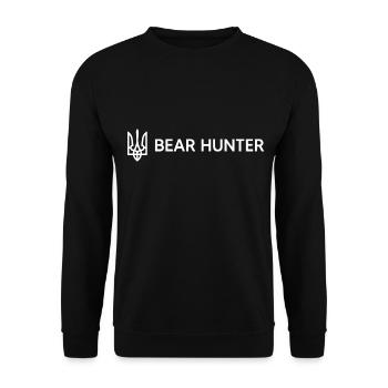 UKRAINE slava ukraini support kiev "bear hunting" - Unisex Sweatshirt - black - Front - Alina (178cm) & Michal (187cm)