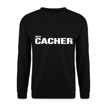 Geocache Schnitzeljagd outdoor-life Wanderheld - Unisex Pullover - Schwarz - Vorne - Alina (178cm) & Michal (187cm)