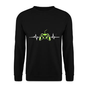 Gamer Video Games Console Gaming Birthday Gaming - Unisex Sweatshirt - black - Front - Alina (178cm) & Michal (187cm)