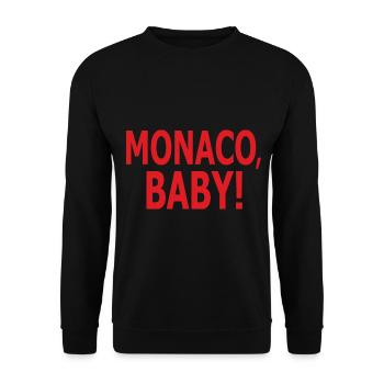 Monaco, bébé! - Sweat-shirt Unisexe - noir - Devant - Alina (178cm) & Michal (187cm)