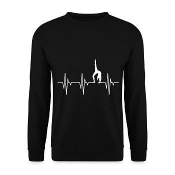Acrobatics Sport Fan - Unisex Sweatshirt - black - Front - Alina (178cm) & Michal (187cm)