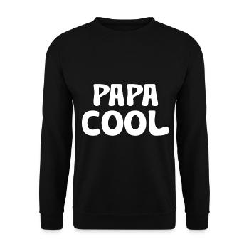 papa cool - Sweat-shirt Unisexe - noir - Devant - Alina (178cm) & Michal (187cm)