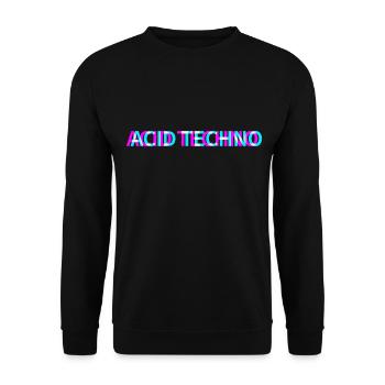 Acid Techno Rave Festival Electro Musik Raver - Unisex Pullover - Schwarz - Vorne - Alina (178cm) & Michal (187cm)