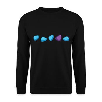 bouldern boulder boulderfelsen boulderroute bloc - Unisex Pullover - Schwarz - Vorne - Alina (178cm) & Michal (187cm)