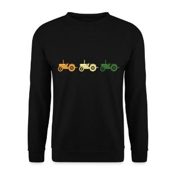 Tracteur Tracteur Conducteur Agriculteur Tracteur De Terrain - Sweat-shirt Unisexe - noir - Devant - Alina (178cm) & Michal (187cm)