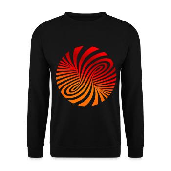 psychedelic tornado optical illusion swirl dre - Unisex Sweatshirt - black - Front - Alina (178cm) & Michal (187cm)