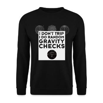 nerd Anziehung Astronomie Physik Mathe berechnung - Unisex Pullover - Schwarz - Vorne - Alina (178cm) & Michal (187cm)