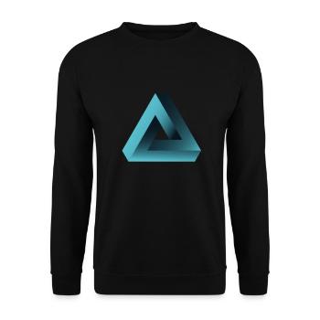 illusion optische Täuschung Pyramide illuminati ne - Unisex Pullover - Schwarz - Vorne - Alina (178cm) & Michal (187cm)