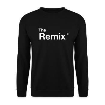 REMIX zusammen mit ORIGINAL vater/sohn partnerlook - Unisex Pullover - Schwarz - Vorne - Alina (178cm) & Michal (187cm)