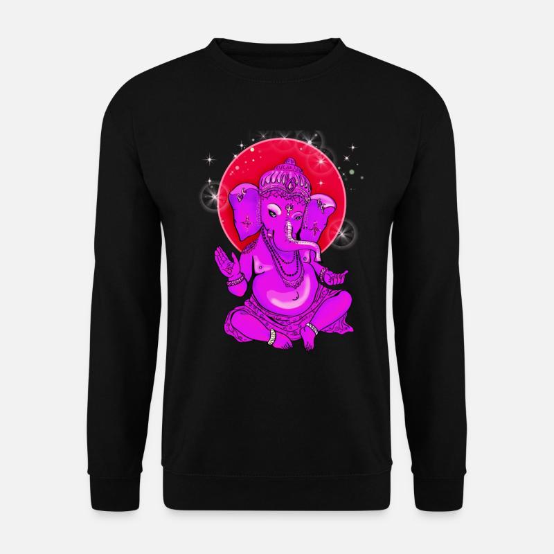 ganesha Yoga Indien Buddha Gott Meditation Elefant - Unisex Pullover - Schwarz