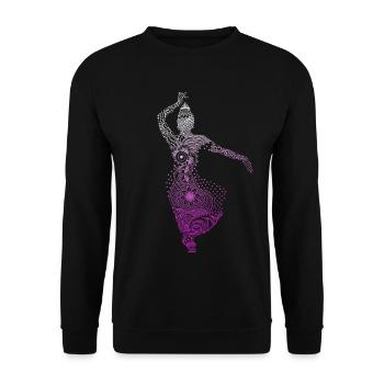 danse yoga temple Mandala méditation Inde shanti - Sweat-shirt Unisexe - noir - Devant - Alina (178cm) & Michal (187cm)