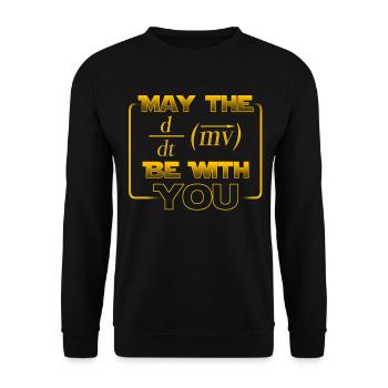 Möge die Kraft mit dir sein – Geschenk - Unisex Pullover - Schwarz - Vorne - Alina (178cm) & Michal (187cm)