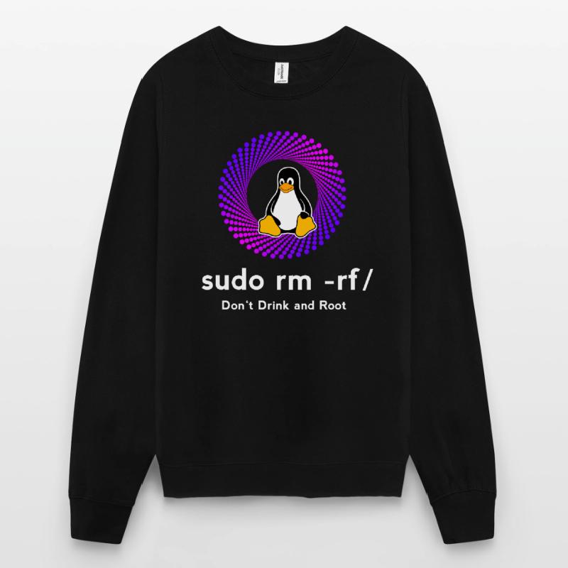 Computer Sys admin Penguin Nerd pc sudo rm -rf cod Unisex Sweatshirt