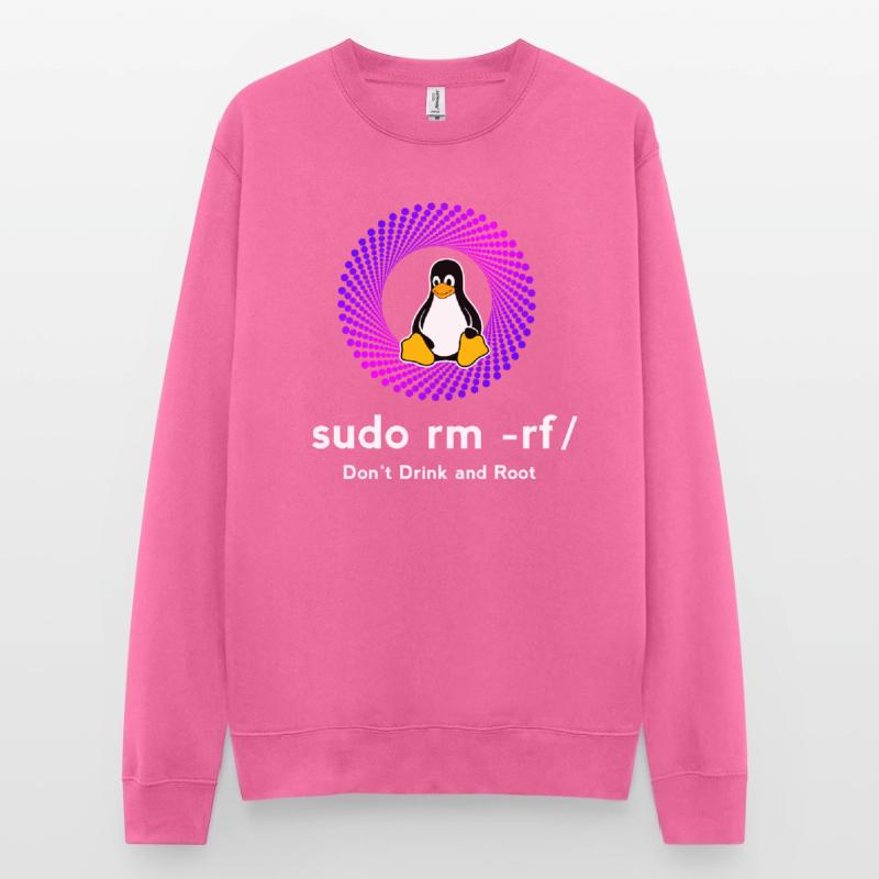 Ordinateur Sys admin Penguin Nerd pc sudo rm -rf cod Sweat-shirt Unisexe