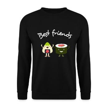 Best Friends: Sushi & Avocado daycare school japan - Unisex Sweatshirt - black - Front - Alina (178cm) & Michal (187cm)