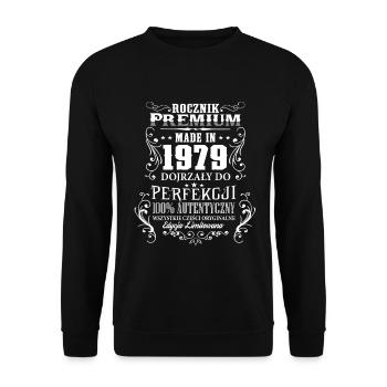 1979 39 Rocznik Premium urodziny prezent PL - Unisex Pullover - Schwarz - Vorne - Alina (178cm) & Michal (187cm)