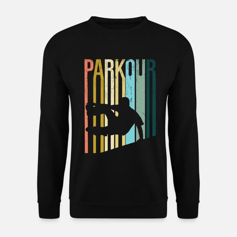 Parkour Retro - Unisex Pullover - Schwarz