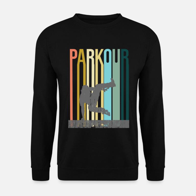 Parkour Retro - Unisex Pullover - Schwarz