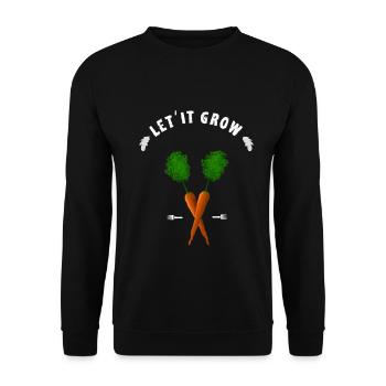 carrot grow garden farmer farmer garden gardener - Unisex Sweatshirt - black - Front - Alina (178cm) & Michal (187cm)