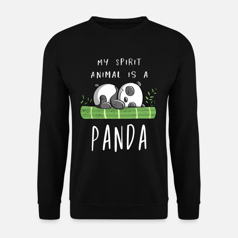 Mon esprit Animal est un panda - Panda Bear - Comic - Sweat-shirt Unisexe - noir