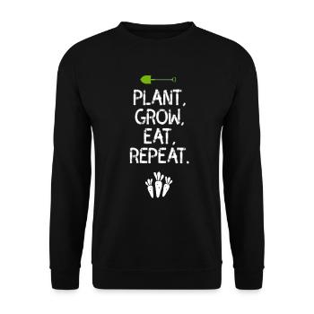 garden gardener farmer organic bio vegan farmer - Unisex Sweatshirt - black - Front - Alina (178cm) & Michal (187cm)