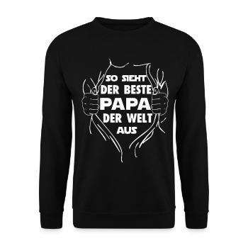 So sieht der beste Papa der welt aus - Sweat-shirt Unisexe - noir - Devant - Alina (178cm) & Michal (187cm)