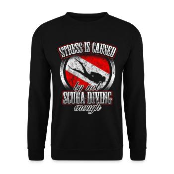 Plongeur sous-marin plongeur Sea Diver Flag - Sweat-shirt Unisexe - noir - Devant - Alina (178cm) & Michal (187cm)