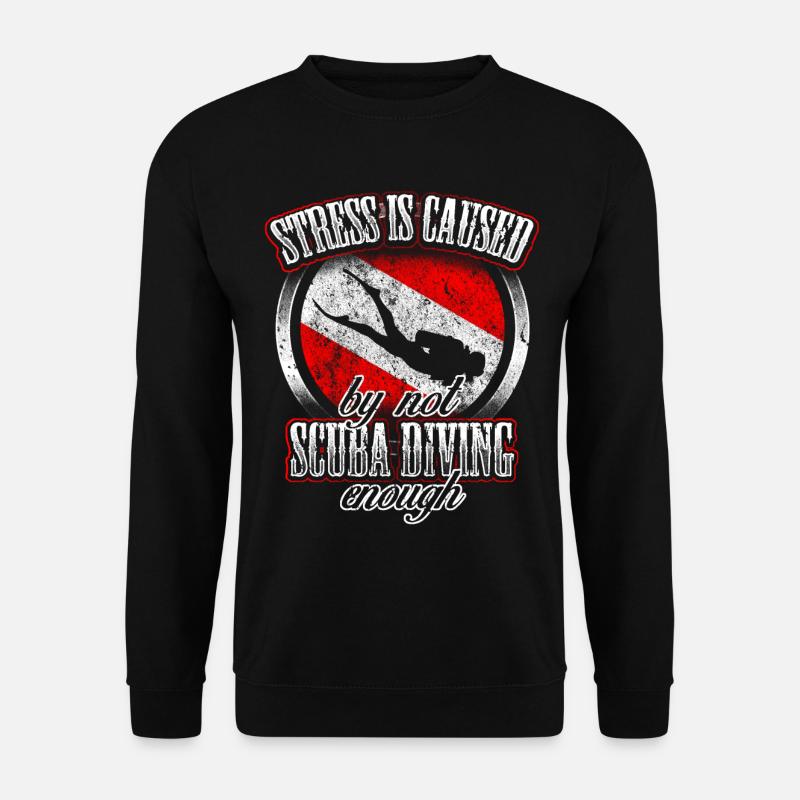 Scuba Diving Taucher Meer Taucherflagge Geschenk - Unisex Pullover - Schwarz