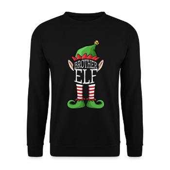 Eleven Brother Xmas Christmas Costume Family Design - Unisex Sweatshirt - black - Front - Alina (178cm) & Michal (187cm)