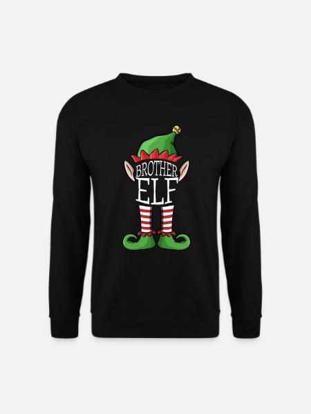 Elf Brother Xmas Weihnachts Costume Family Design - Unisex Pullover - Schwarz