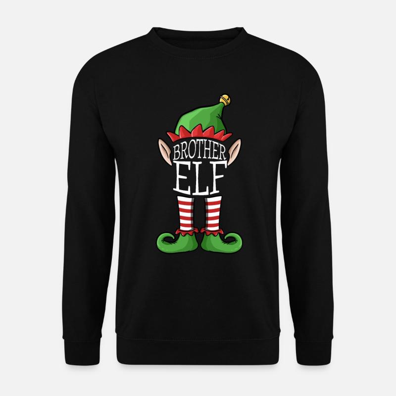 Elf Brother Xmas Weihnachts Costume Family Design - Unisex Pullover - Schwarz