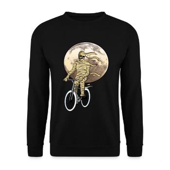 Momie Vélo Pleine Lune Espace Espace Halloween - Sweat-shirt Unisexe - noir - Devant - Alina (178cm) & Michal (187cm)