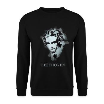 beethoven classical music composer concert deaf pop - Unisex Sweatshirt - black - Front - Alina (178cm) & Michal (187cm)