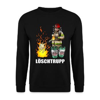Fire Brigade Firefighter Firefighter Beer Gift - Unisex Sweatshirt - black - Front - Alina (178cm) & Michal (187cm)